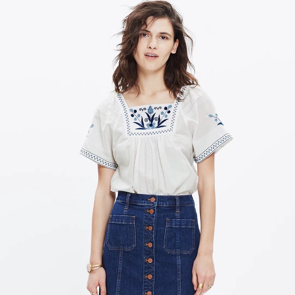 Madewell Embroidered Blouse